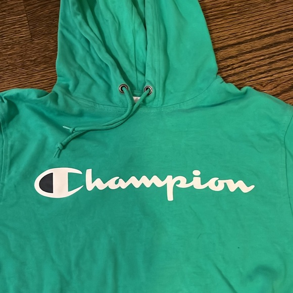 Champion lightweight green hoodie sz medium - Picture 2 of 6